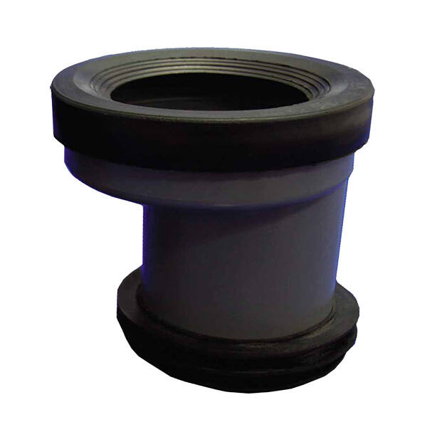 MANGUITO INODORO PVC EXCENTRICO CON JUNTA LABIADA TECNOAGUA 90-110MM 50614