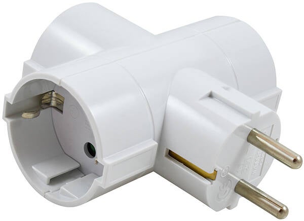 CLAVIJA ADAPTADOR TRIP TT LAT C/PROTEC INF 16A BL PROFER HOME 4,8 MM PH1363