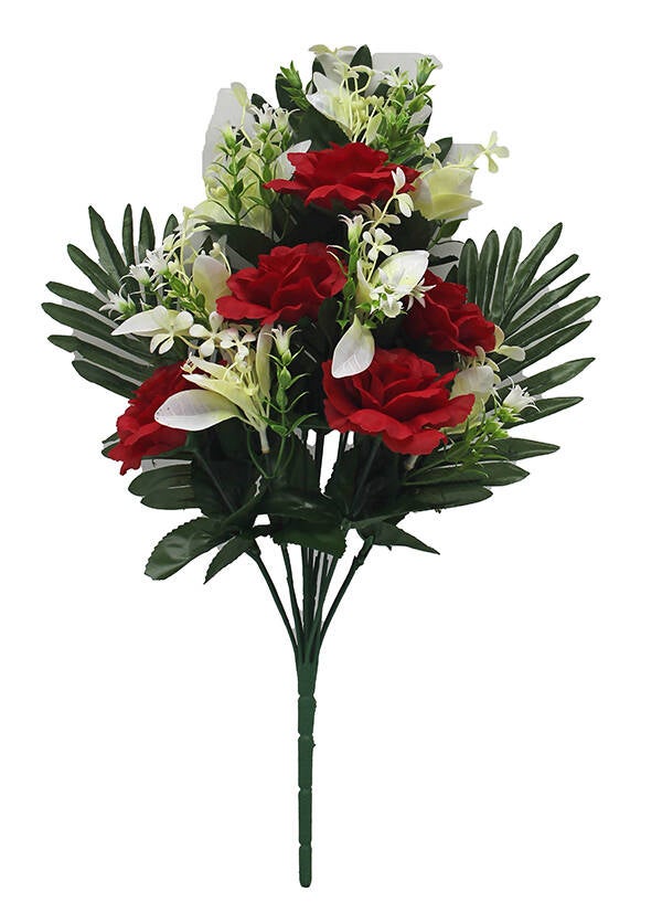 RAMO PALMA ROSAS X12 ROJO SINDER 58 CM 1701222