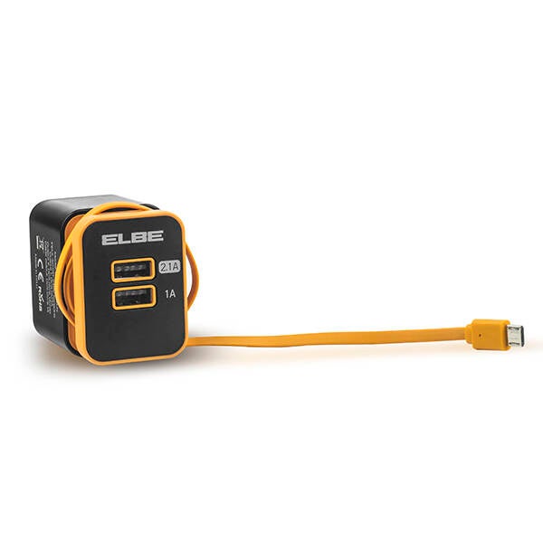 CARGADOR RED 2PUERTOS USB 2,1A + 1A ELBE - CARG 2000 N