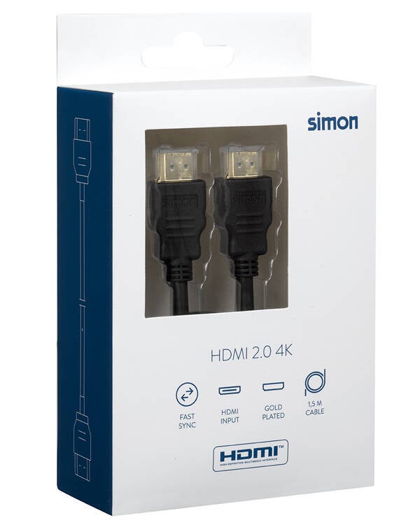 CABLE HDMI 2.0 4K SIMON 1,50 M MU222215