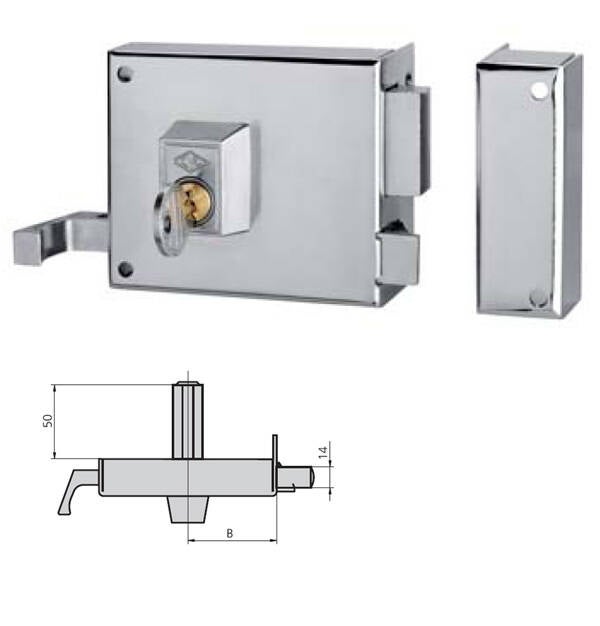 CERRADURA SOBREP ESMAL CVL 90 MM 1125A8/1