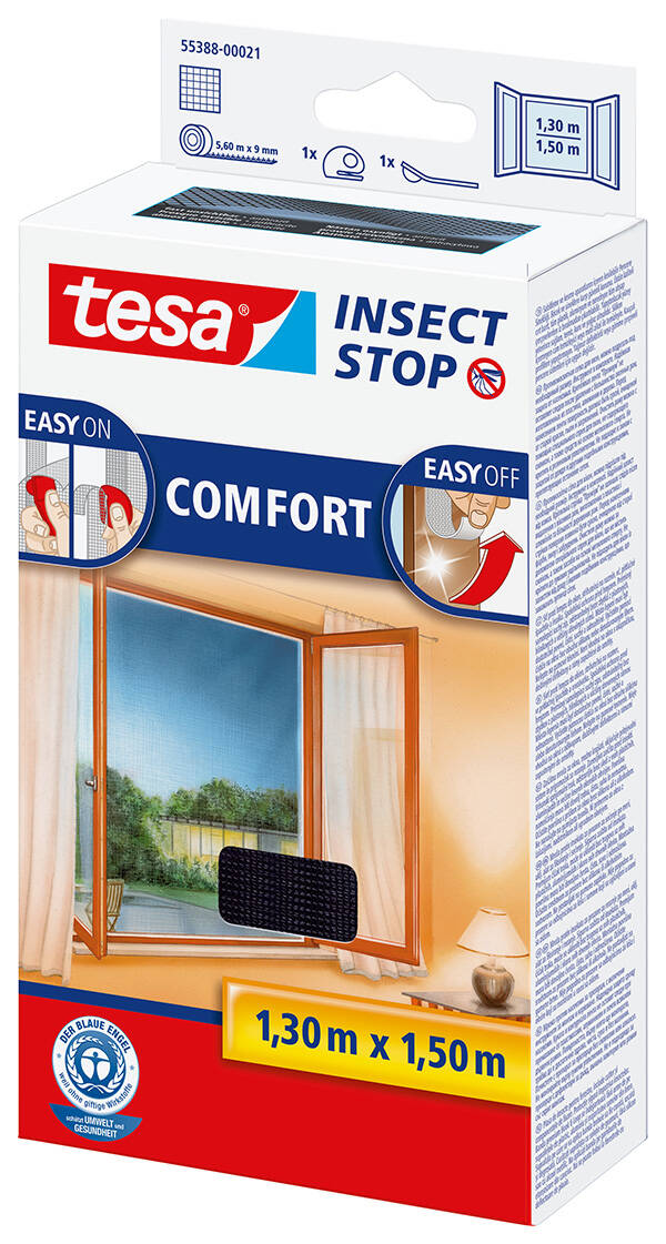 MOSQUITERA VENTANAS NEGRA TESA 1,3X1,5 M 55343-00021-00