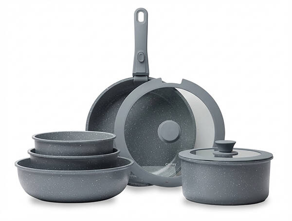 BATERIA COCINA GREY 8 PZAS. CASTEY - BAT-C8GR