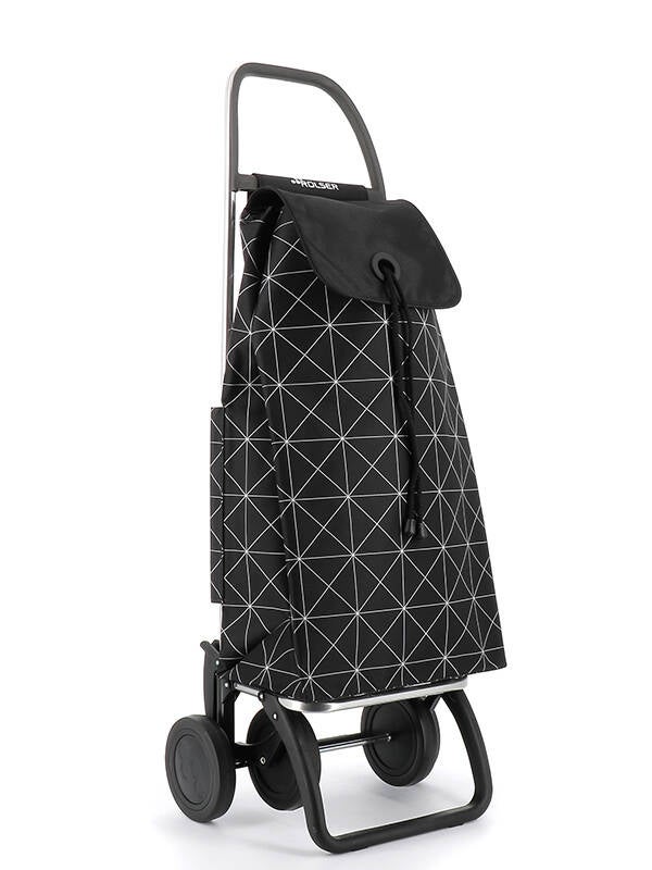 CARRO COMPRA I-MAX STAR 2+2 NEGRO/BLANCO ROLSER 43 L IMX366