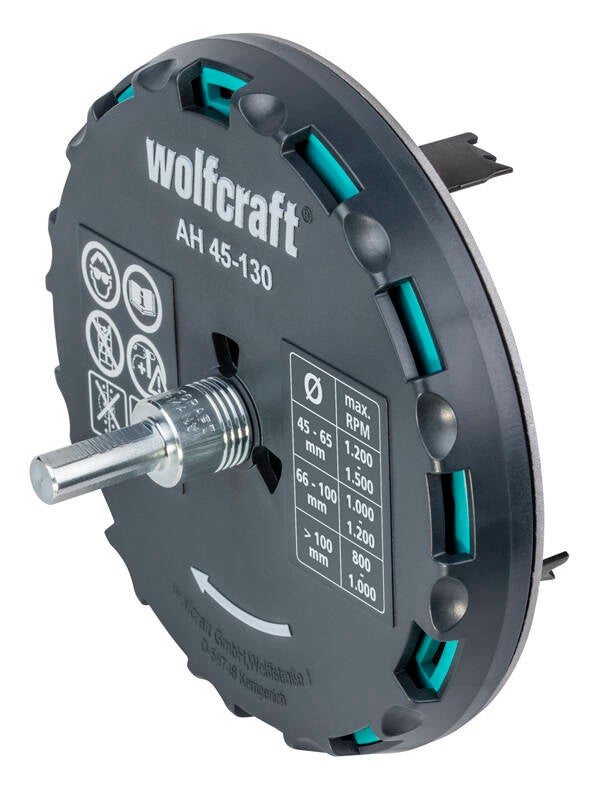 CORONA AJUSTABLE YESO Y BLANDO WOLFCRAFT 45-130 MM 5978000