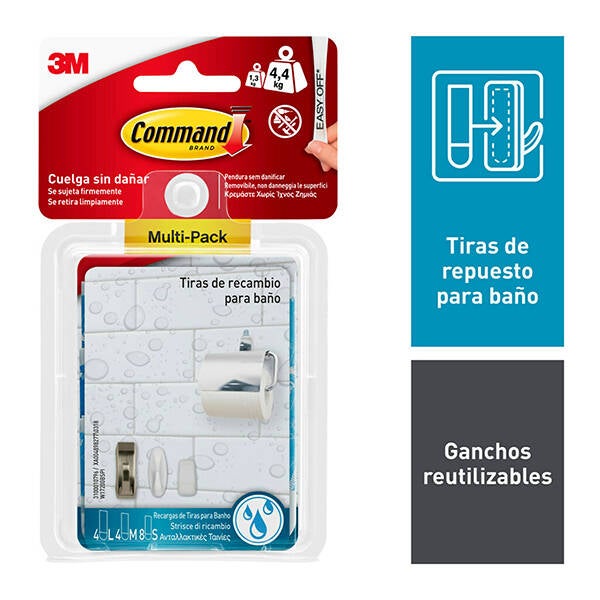TIRAS ADHESIVAS SURTIDAS 8+4+4 3M COMMAND 500G-2,3KG 7100245576