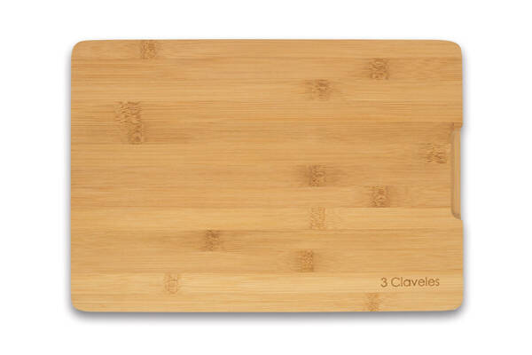 TABLA CORTAR BAMBU 3 CLAVELES 33X23X2 4665