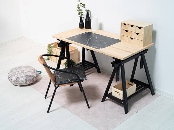 CABALLETE MADERA PINO MACIZO NEGRO ASTIGARRAGA 70X70X45 CAB005.59