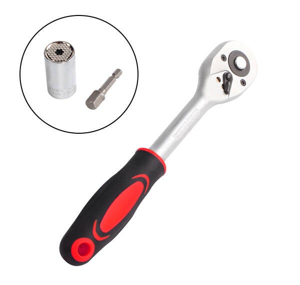 CARRACA UNIVERSAL + LLAVE BRICODY 7 - 19 MM JJ-DT3
