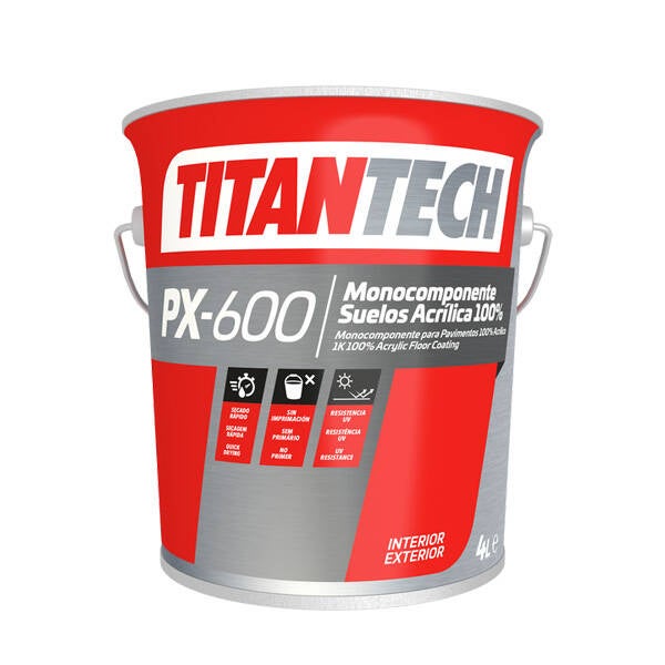 PINTURA SUELO MONOCOMP AMARILLA TITANTECH 4 L X60070204