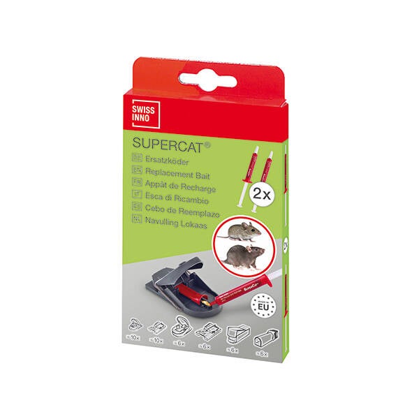 CEBO TRAMPA RATON/RATA 2 JERINGAS SUPERCAT - 1 041 001K