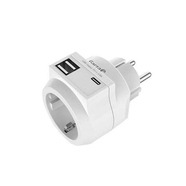 CARGADOR ADAPTADOR 2 USB + 1 USB C GARZA - 420045