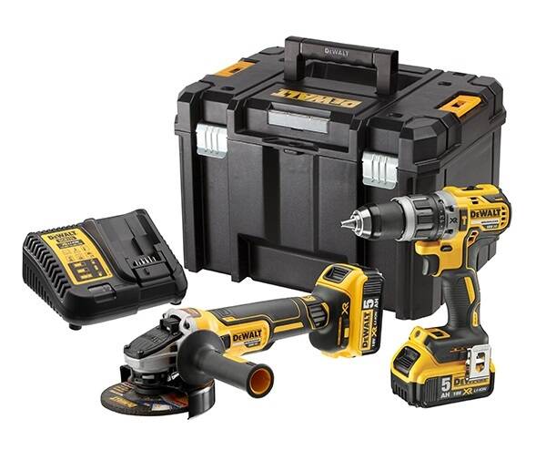 TALADRO PERC+AMOLAD 125MM 5AH 2B DEWALT 18 V DCK2080P2T