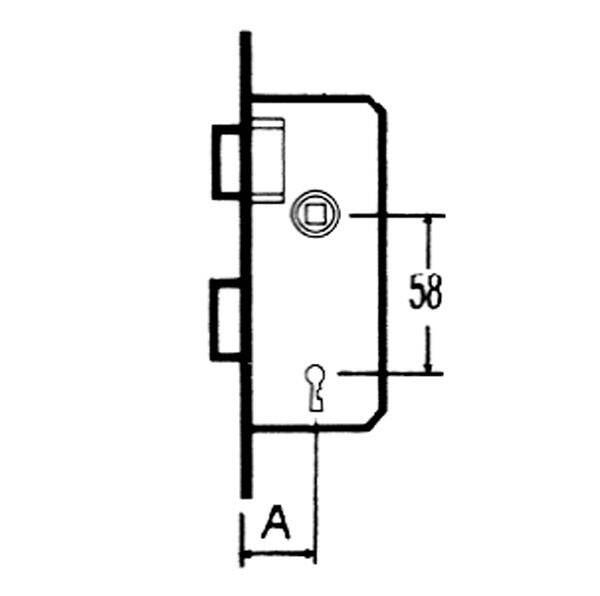 CERRADURA EMBUTIR F/ LATON MCM 35 MM 1508-2