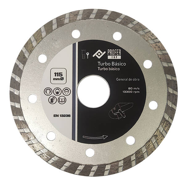 DISCO DIAMANTE TURBO BASICO PROFER TOP 115X7 MM PT1011
