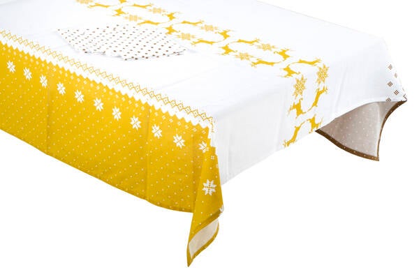 MANTEL + 8 SERVILLETAS ALGODON ITEM 150X250 CM NV-174045
