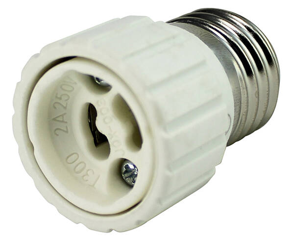 PORTALAMPARAS CONVERSOR E-27 A GU10 CERAMICO DH - 12100