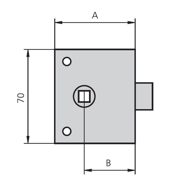 PICAPORTE SOBREPONER ESMALT 8MM CVL 50 MM 234/50/1
