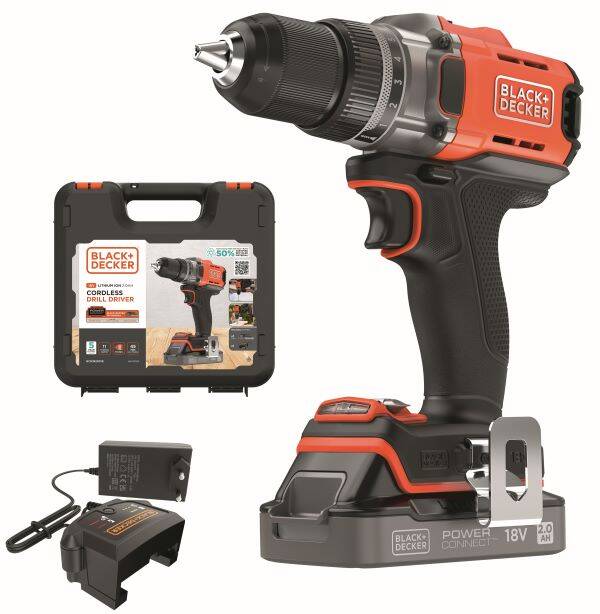 TALADRO ATORN BAT 2AH 2V 13MM+M B&D 18 V BCD382D1XK