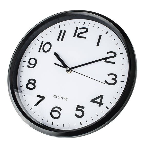 RELOJ PARED BLANCO/NEGRO KUKEN 30 CM 33676