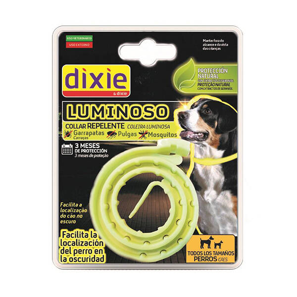 COLLAR PERRO LUMINOSO ANTIPARAS DIXIE - 5001161