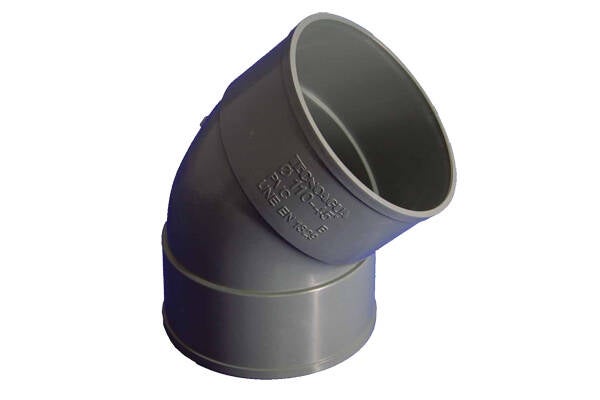 CODO PVC H-H 45 50 MM TECNOAGUA 50 MM 52022