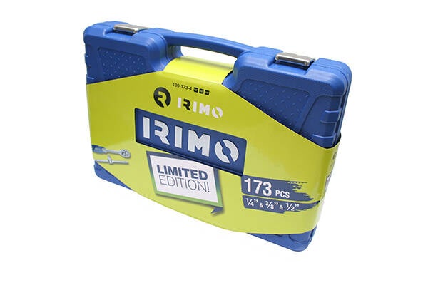 LLAVE VASO JGO 173 PZ+CARRACA IRIMO 1/4-2+3/8 130-173-4