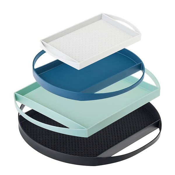 BANDEJAS FLAP GLACIAL SET-4 VIGAR 42X42X3 CM 11818