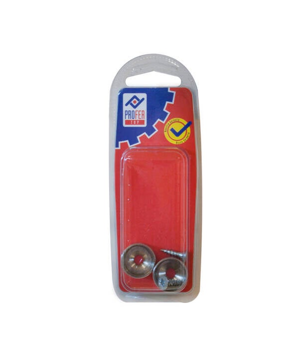 CASQUILLO TUBO NIQUEL BL 2 PZS PROFER TOP 16 MM PT0596
