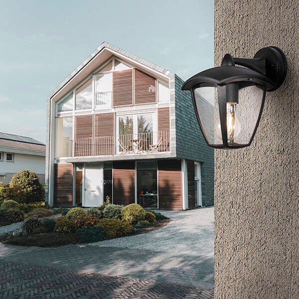 APLIQUE EXTERIOR DESCENDENTE NEGRO IP44 CRISTALRECORD 25 W 43-171-27-180