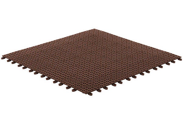 LOSETA MODULAR SUELO CAFE PACK 9 UDS PONTAROLO 56X56X1 MULTIPLATE BROWN