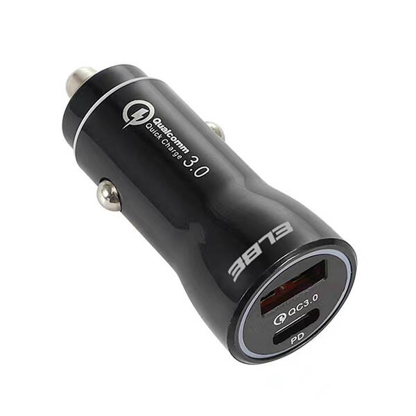 CARGADOR COCHE USB+TIPO C PD+QC3.0 ELBE 20 W CARG-2515-QC