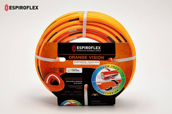 KIT MANGUERA VISION 5/8 ORANGE CON DIFUSOR ESPIROFLEX 20 M 44441419002