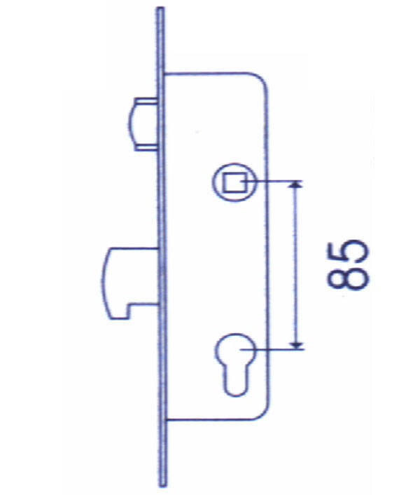 CERRADURA EMB MET INOX RODILL TESA