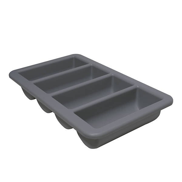 PORTACUBIERTOS PROFESIONAL PP 4 CAVIDADES GRIS DENOX 53X32,5X10 11090.737