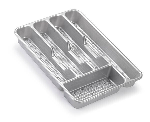 PORTACUBIERTOS CLASSIC PLATA PLASTIFORTE 33X24X4 CM 1182412