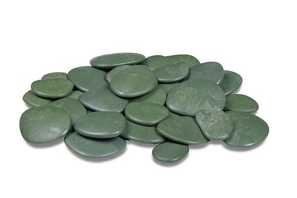 PIEDRA PLCO RECICLADO VERDE 90-100 PZAS GLOBAL 5-8 CM 016668