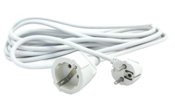 PROLONGADOR CABLE BLANCO 3G1.5 16A SILVER 5 M 9215