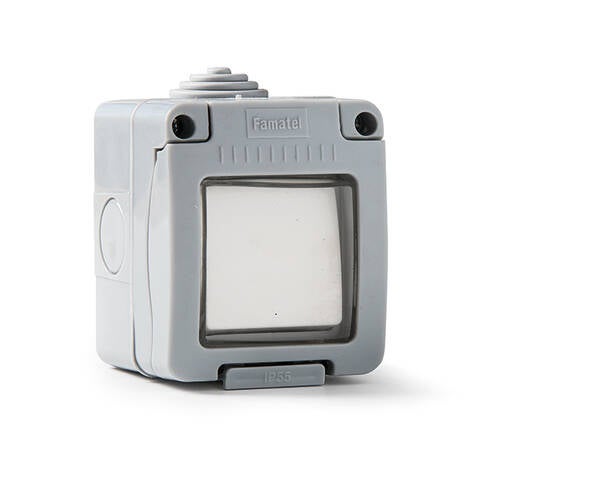 CONMUTADOR SUPERFICIE ESTANCO C/LUZ IP55 FAMATEL 10 AMP 19072