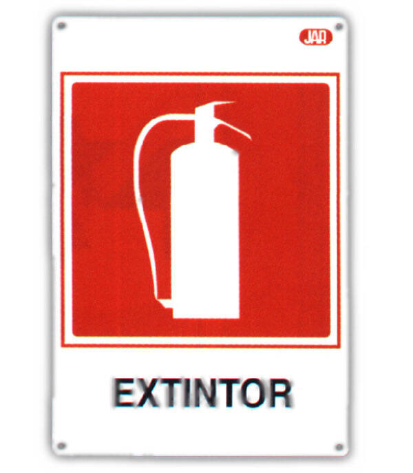 SEÑAL FIJA EXTINTOR CV 40X30 CM 0201