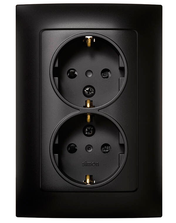 BASE ENCHUFE EMPOTRAR NEGRO DOBLE SIMON 16 A F1091459038