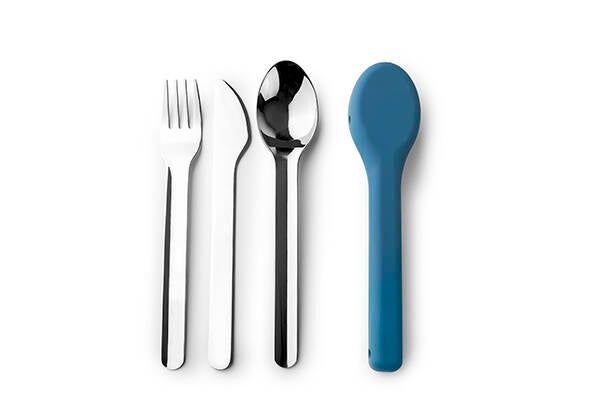 CUBIERTOS CAMPING INOX SET-3 C/FUNDA SILICONA IBILI - 668100