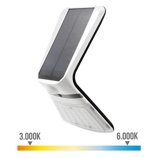 APLIQUE LED SOLAR 430 lm SENSOR PRESENCIA BCO EDM 3,5 W 31843