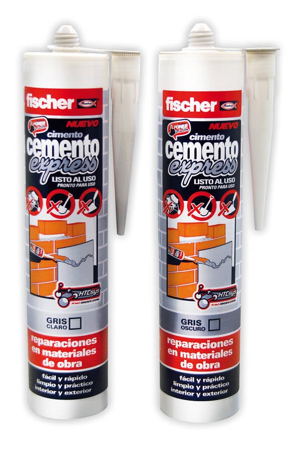 CEMENTO CARTUCHO GRIS CLARO FISCHER 300 ML 512352