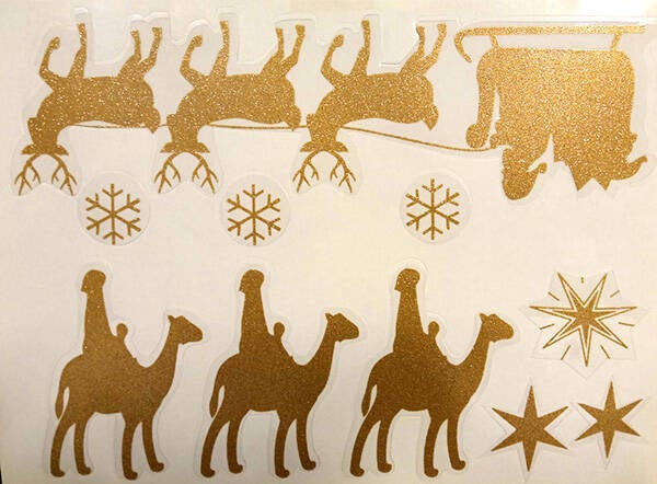 ADHESIVO REMOV. PAPA NOEL + REYES MAGOS ROTULAUTO 250X350MM 505