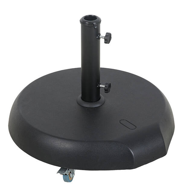 PIE PARASOL CEMENTO NEGRO C/RUEDAS PROFER GREEN 35 KG PG1009