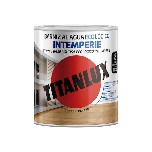 BARNIZ ECO INTEMPERIE AGUA BRILLO TITANLUX 750 ML M24100034