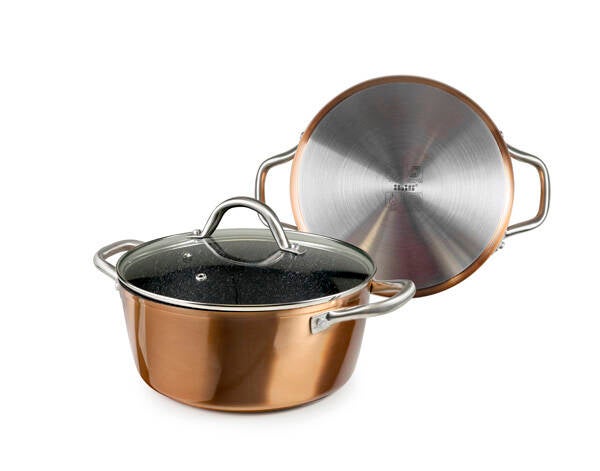 CACEROLA INDUC. ALUMINIO COBRE IBILI 20 CM 495420