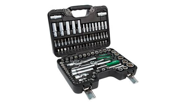 LLAVE VASO JGO 108 PZ+CARRACA DESA/SALKI 1/4-1/2'' SOCKET